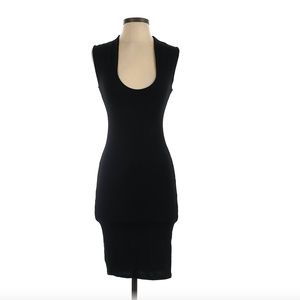 Mini black dress | ribbed dress | scoop-neck | mini dress | little
